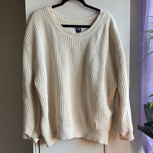 GAP Beige Knit Pullover Sweater – Chunky thick sweater